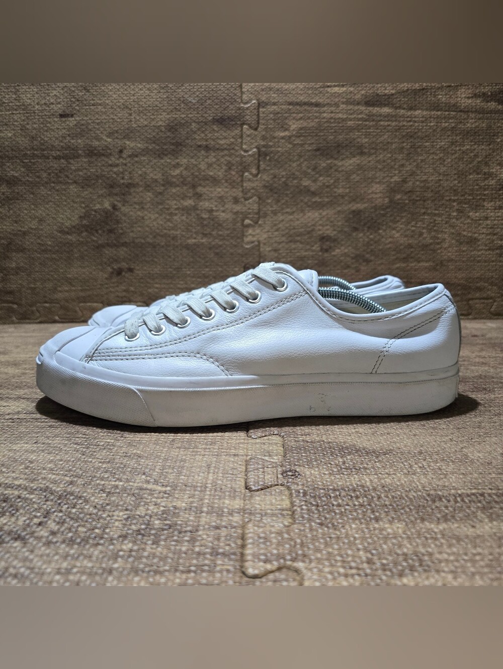 Converse Jack Purcell Leather Low White Sneakers 164225C Mens 9.5 / Womens 11